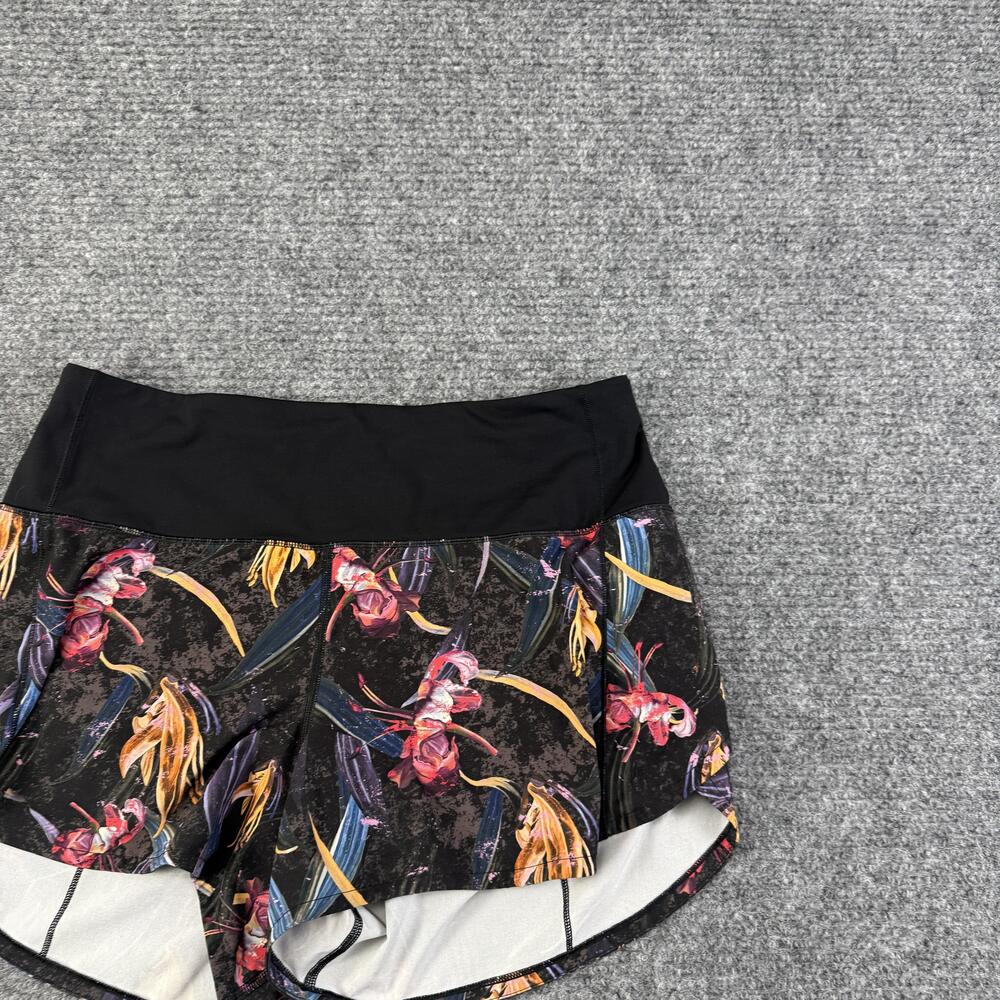Lululemon Shorts Womens 8 Multicolor Floral Lined Running 3.5 In Inseam Athletic - Picture 2 of 8
